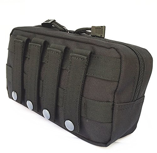 Taktische Molle Tasche, Wasserdicht Rucksack Zusatztasche, Pouch Gürteltasche Rucksack Organizer für Outdoor-Reisen, Bergsteigen, Camping, 23,5x7,5x13 cm