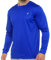 CFLEX Herren Fitness Shirt Langarm, Sporthemd Longsleeve, Quickdry Piqué - Royal S