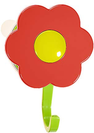 Kochblume Haken, Küchenhaken, Badhaken, Mehrzweckhaken, Blumenhaken | in der bunten Box (rot, L)