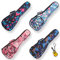 Longteam Print Ukulele Case 10mm Sponge Portable Wasserdichte Ukulelen Tasche Abdeckung Uke Gig Bag mit Zubehör Aufbewahrungstasche (23 Inch Concert, Blau Plaid)