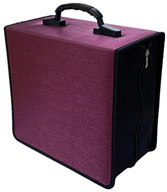 Penlonda CD/DVD Case Holder Organizer Wallet Sleeves Booklet Binder,Storage 400 Capacity Disc(Rose)