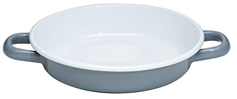 Riess, 0293-065, Eierpfanne 18, CLASSIC - PURE GREY, Durchmesser 18 cm, Höhe 4 cm, Emaille, helles Grau, Induktion