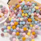 DAHI Pompons, Bunte Bommeln bälle Flauschigen Plüsch Bälle Pom Pom Set zum Basteln DIY Kreative Handwerk (B/1.5cm)