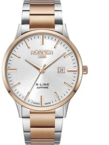 Roamer Herren Analog Schweizer Quarzwerk Uhr mit Edelstahl Armband 718833-47-15-70