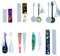 Iriisy Bookmarks Lot de 8 moules en résine en silicone transparent pour loisirs créatifs, marque-pages à la main, avec 10 pompons colorés