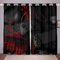 Loussiesd Spielen Dekor Schlafzimmer für Jungs Jugendliche Kopfhörer Spiel Console Maustastatur Fenstervorhang Schwarz Rot Spiel Vorhang 137x117cm, 2er Set