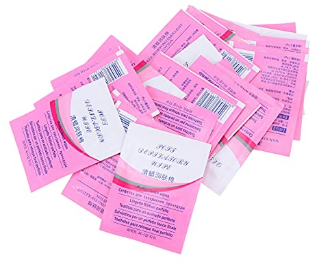 FOMIYES Lot de 20 lingettes nettoyantes pour épilation à la cire du visage et du corps
