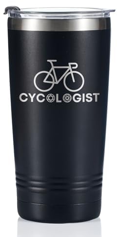 Onebttl Cyclist Gifts Biker Gifts for Men, Cycologist, Tumbler Travel Coffee Mug, Bicycle Enthusiasts, Roadbike MTB Rider, Boyfriend Husband Dad Father's Day, Stainless Steel Insulated 20oz/590ml