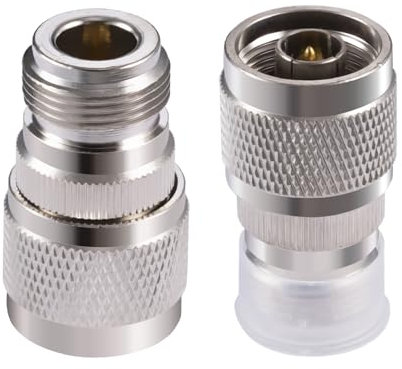 Vecys 2PCS N Connector Adapter N Type Male to N Type Female Coax Cable Adapter 50 Ohm for CB Radio WiFi Antenna
