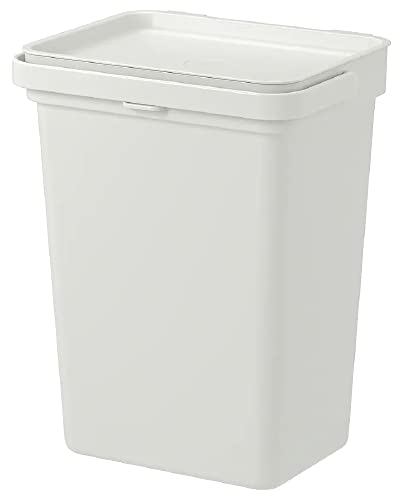 I-K-E-A Küchen-Recycling-Mülleimer mit Deckel, stapelbar, Abfall-Organizer, strapazierfähiges Material, Aufbewahrungskorb, Hellgrau, 10 l