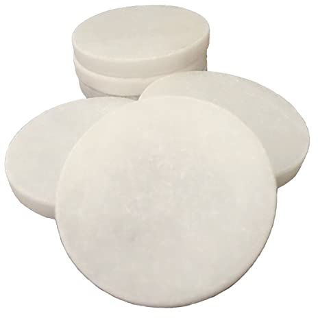 juexiyarticle Weiße Steine zum Bemalen,Runde Steinscheibe Glatte Flach Kieselsteine für Kunst Kunsthandwerk Deko