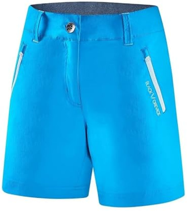 Black Crevice Damen Kurze Shorts I Trekkingshort Damen I Wandershorts Damen kurz I Damen Outdoor-Shorts I Trekking-Shorts Damen mit Gummibund im Rücken I strapazierfähig & atmungsaktiv
