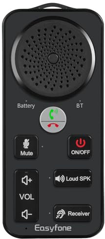 Easyfone iHeard SPK-01 Tragbarer Handy-Sound Verstärker für Senioren, Handy-Lautsprecherverstärker mit Mikrofon, geeignet für Smartphones und iPhones mit geringer Lautstärke