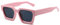 YAMEIZE Rettangolari Quadrati Occhiali da Sole-da Uomo Moda Rettangolari da Donna con Protezione UV400 Retrò Vintage Occhiali Rosa