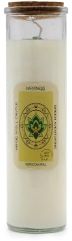 Generic Magic Spell Candle - Happiness, Unscented, 50 hours, 280g