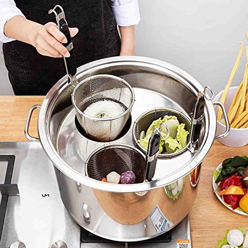 Faitout pour pâtes et insérer la Batterie de Cuisine, Cuiseur à Vapeur de légumes à Asperges en Acier Inoxydable pour pâtes à Spaghetti, Cuiseur à pâtes Multifonctionnel