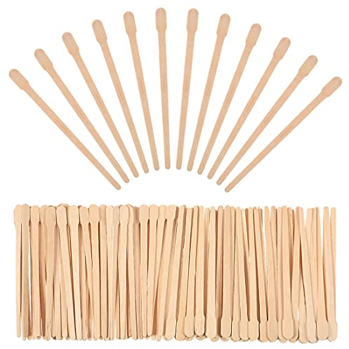 200 Pièces Bâtons de Cire en Bois Petites Spatules de Cire Applicateurs d'Épilation à Sourcils Bâtons d'Artisanat en Bois Bâtons d'Épilation du Corps du Visage 88mm