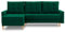 Ecksofa Lena 227x148 mit schlaffunktion und Bettaksen - Klassisch Design - Eckcouch mit Stauraum - Auffälliger Kronos Stoff - Kissen - Holzfüße - Auswahl an Farben (Kronos 19 Links)