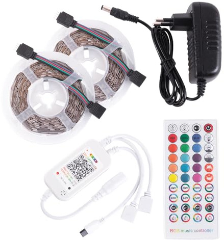 Greenice Kit Tira 72W 3.000Lm 300 LEDs 10 metros RGB Blister Transformador, Controlador, Control Bluetooth IP20 40.000H [CA-KITRGB-10M]