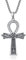 PRAYMOS Ankh Kette 925 Sterling Silber Auge des Horus Anhänger Halskette Ägyptische Kreuz Rreligiösen Schutz Schmuck Geschenk für Herren