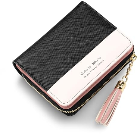 Jocose Moose Damen Geldbörse - Grün - Modernes Kunstleder mit Quaste und RFID-Schutz - 4 Kartenfächer, ID-Fenster, Geldschein- und Münzfach - Perfekt für Damen, Einkaufen, Reisen und Alltag