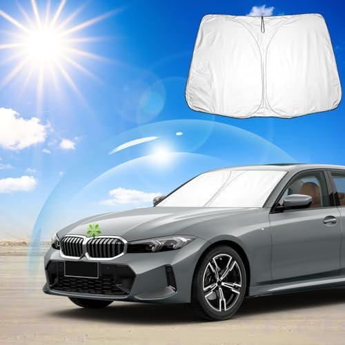 Ruiya Parasol para Parabrisas Delantero Compatible con 2012-2025 BMW Serie 1 F20 F40 | Serie 2 F22 F44 Parasol Coche Delantero Anti UV Rayos Parabrisas de Coche Parasol para Serie 1 Accesorios