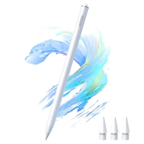 UGREEN Eingabestift, Schnellladung, Magnetbefestigung, 12 Stunden, Abstoßung der Handfläche, Neigungserkennung, Stift, kompatibel mit iPad Pro 12,9 11 Zoll 2018 bis 2022, iPad Air 4 5, iPad 10, iPad