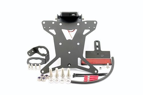 MG Biketec Kurzes Heck - Kennzeichenträger - Kennzeichenhalter geeignet für Kawasaki Z400 / Ninja 400 ab 2018 (172x167mm)