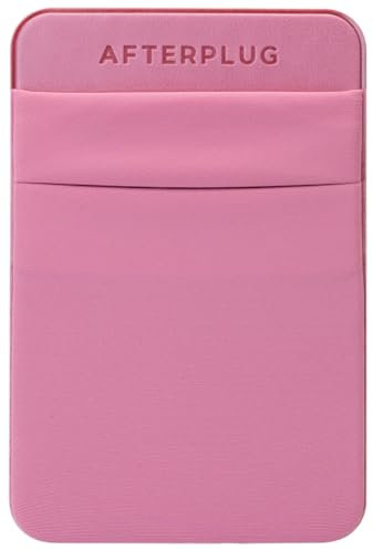 Afterplug 2-Taschen-Klebetasche für Laptops, kompatibel mit tragbaren externen SSDs, Magic Mouse, USB-Kabel und mehr - Rosa
