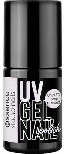 essence studio nails UV GEL NAIL polish, Nr. 101, Weiss, langanhaltend, farbintensiv, vegan, ohne Mikroplastikpartikel, ohne Parfüm, ohne Parabene, 1er Pack (5ml)