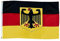 Murago - Deutschland Fahne mit Adler ca. 90x60 cm mit Metallösen - Deutsche Hiss Flagge klein ca. 60 x 90 cm Fanartikel Dekoration Garten wetterfest
