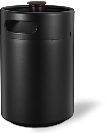 LCQSYE bierbrauset Mini-Fass 5 l, Edelstahl-Brauerei-Craft-Bierbehälter-Fass, Brauerei-Bar-Zubehör Druckminderer