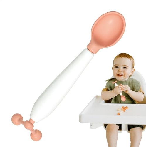 Cuillère Auto-alimentée, Cuillère D'alimentation Rotative À 360 Degrés Pour Tout-petits - Cuillères Pour Tout-petits Avec Poignée Antidérapante Pour La Maison, Les Voyages, Le Camping Pour Garçons Et