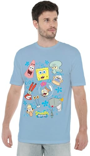Spongebob Squarepants Unisex Spongebob Character Faces Unisex T Shirt T-Shirt