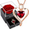 Rosa Stabilizzata,Rosa Eterna Vera,Fiori Scatola Rosso Conservata,Regali Romantici per Festa della mamma San Valentino Natale Moglie Donna Nonna Compleanno Regalo Anniversario Ringraziamento Festa