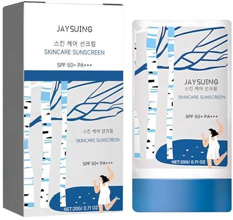 Sonnenschutz Stick,Sonnencreme Gesicht SPF 50+,Feuchtigkeitsspendender Sonnenschutz mit Birkensaft,Moisturiser Sun Stick,Water-Resistant, Matte Finish,Nicht Fettend,für Alle Hauttypen