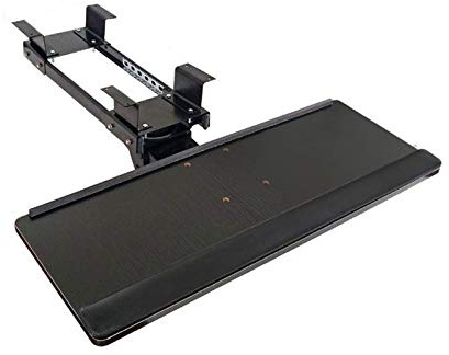 Under-Desk Keyboard Tray, Adjustable 0-12cm Height, 360° Rotatable, ±15° Tilt, Sliding Keyboard & Mouse Holder for Office Use, Space-Saving Design