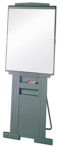 Quartet Staffelei, verstellbar 99 bis 183 cm hoch, zusammenklappbar, tragbar, Whiteboard, Flipchart-Halter, DuraMax-Präsentation, Grau (200E)