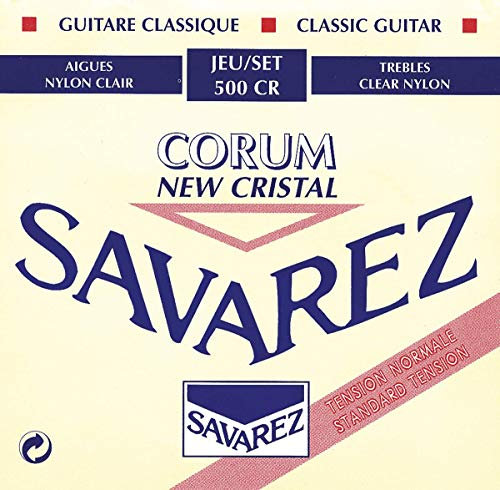 Savarez New Cristal Corum 500CR Jeu de Cordes pour Guitare classique,paquet de 6