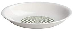 Alessi AGV31/2 Acquerello Piatto Fondo, Bone China Decorata, Bianco/Verde, Set da 4