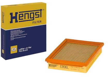 HENGST - Luftfilter E896L - Luft-Filtereinsatz für KFZ | Hochwertiger Motorluftfilter für Otto- oder Dieselmotor - Schutz für Motoren - Wasserbeständig