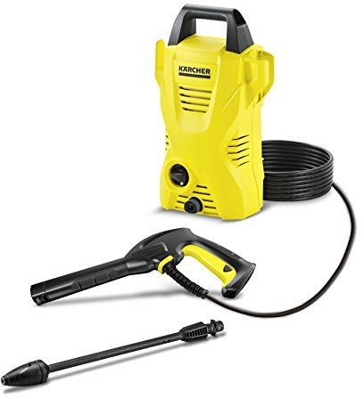 Kärcher K 2 Basic 1.673-159.0 Idropulitrice a Freddo, 110 Bar, 360 L/H, 20 M²/H di Pulizia, con Pistola Alta Pressione, 1 Lancia, Tubo da 3 M, Nero/Giallo