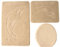 Ilkadim Delphin Badgarnitur 3 TLG. Set 55x85 cm einfarbig, WC Vorleger ohne Ausschnitt für Hänge-WC (beige)
