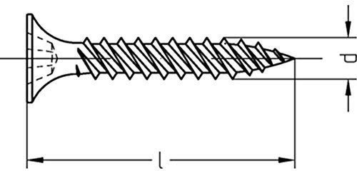 Gipsplattenschrauben mit Feingewinde Trompetenkopf-H CE-konform phosphatiert - 3,9 x 30-1000 Stück