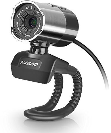Webcam,AUSDOM alta definición 1080p HD cámara de red USB Webcam ordenador USB Web Cam con micrófono para Skype facetime Youtube