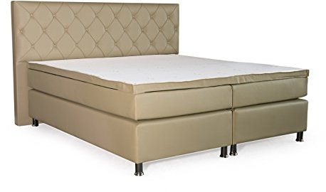 Inter Boxspringbett Turin 180x200 cm Kunstleder Muddy