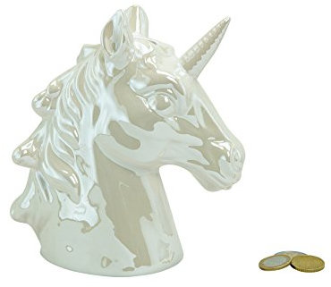 wunderschöne Spardose Einhorn,Einhornkopf aus Keramik,ca. 18 cm groß