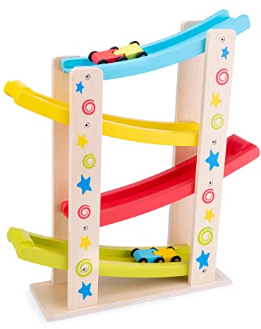 New Classic Toys Toboggan de Voitures Étoiles Jeu Éducatif pour Enfants