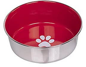 Nobby Edelstahlnapf HEAVY PAW, rutschfest, rot, 20,5 cm 1,90 ltr., 1 Stück