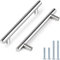 Probrico Polished Chrome Cabinet Door Handles Stainless Steel Furniture Knob Kitchen Cupboard Drawer Pull Hole Spacing 160mm 5 PD201HPC160 20 PCS